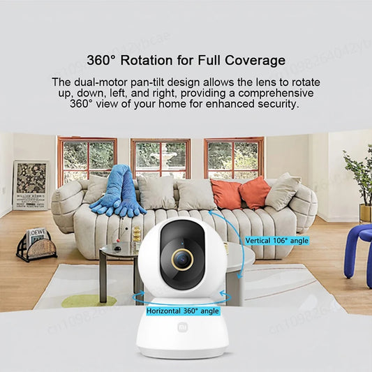 Xiaomi Smart Home Security Camera PTZ 2K – Color Night Vision, Two-Way Audio & AI Face Detection