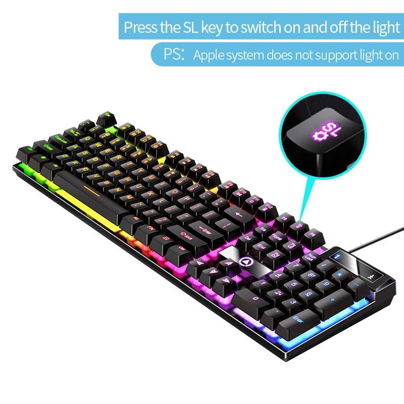 YINDIAO Professional Wired Gaming Keyboard - Universal PC/Office Layout
