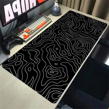 Topographic Mousepad Strata Liquid Mouse Pad Black 500x1000 Mat Gamer 900x400 Extended Pad Custom Mauseped Rubber Office Carpet