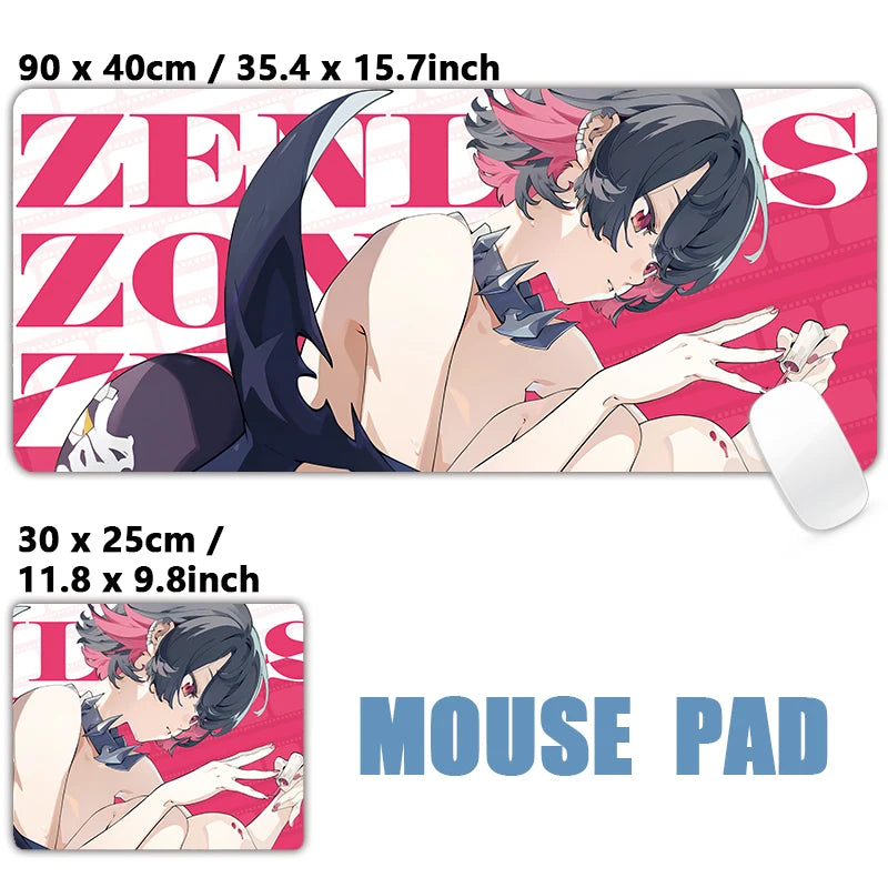ZZZ Gaming Hoshimi Miyabi Ye Shunguang Mouse Pad Evelyn Ellen Zenless Zone Zero Keyboard Desk Mats XXL Anime Girls Mousepad