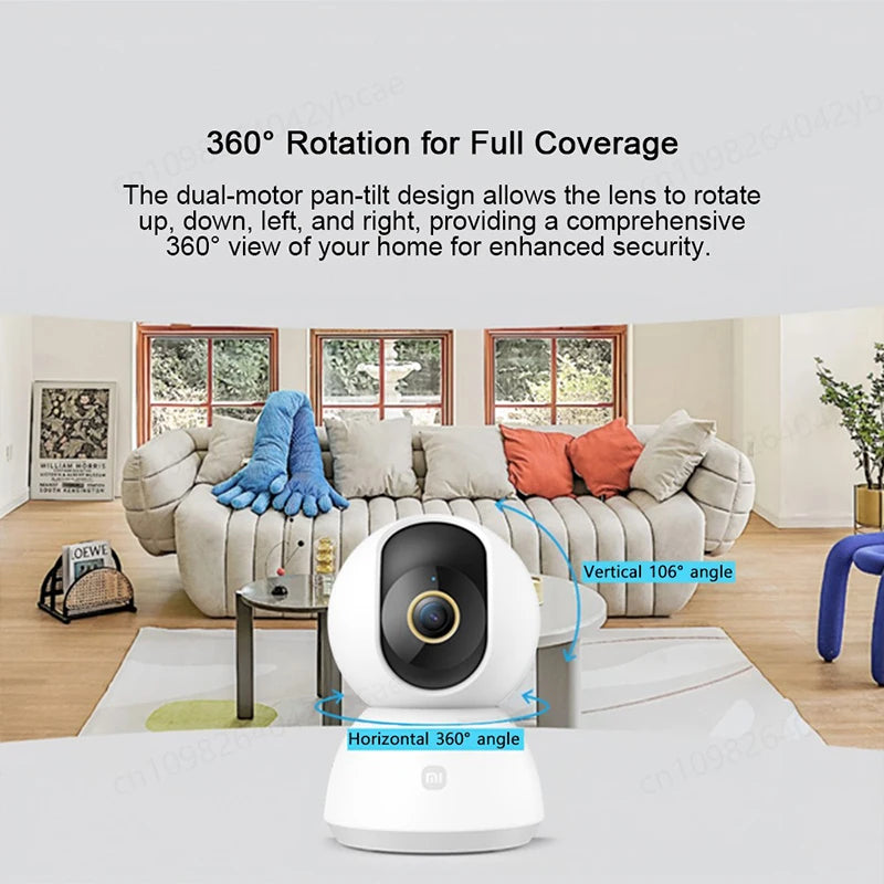 Xiaomi Smart Home Security Camera PTZ 2K – Color Night Vision, Two-Way Audio & AI Face Detection
