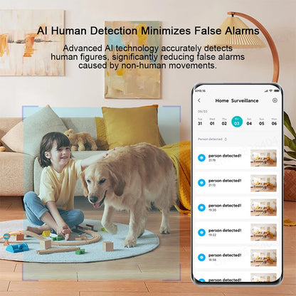 Xiaomi Smart Home Security Camera PTZ 2K – Color Night Vision, Two-Way Audio & AI Face Detection