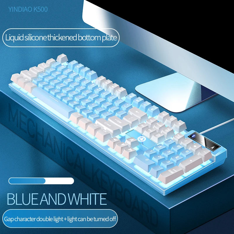 YINDIAO Professional Wired Gaming Keyboard - Universal PC/Office Layout