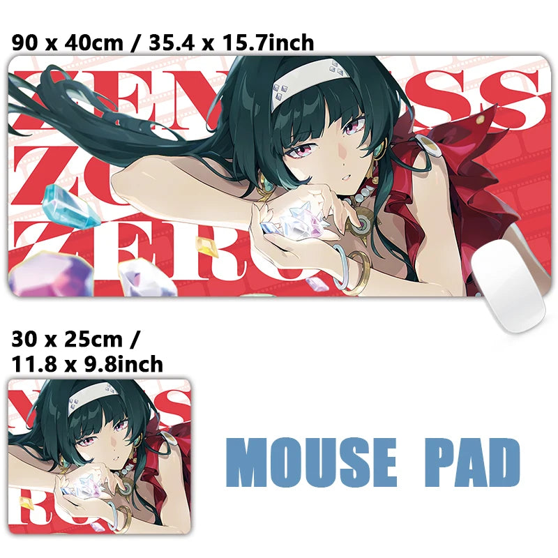 ZZZ Gaming Hoshimi Miyabi Ye Shunguang Mouse Pad Evelyn Ellen Zenless Zone Zero Keyboard Desk Mats XXL Anime Girls Mousepad