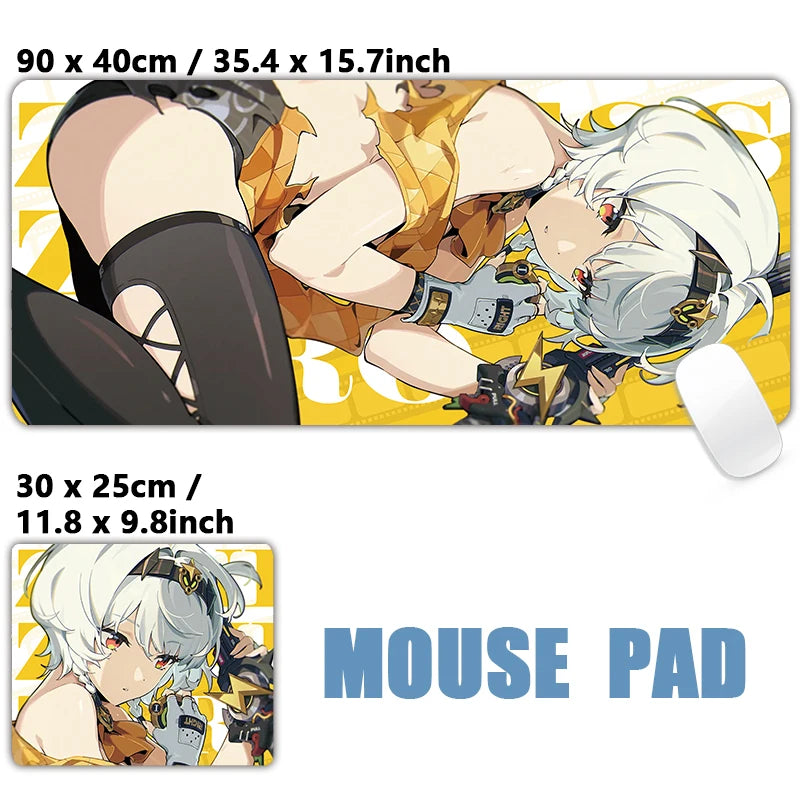 ZZZ Gaming Hoshimi Miyabi Ye Shunguang Mouse Pad Evelyn Ellen Zenless Zone Zero Keyboard Desk Mats XXL Anime Girls Mousepad