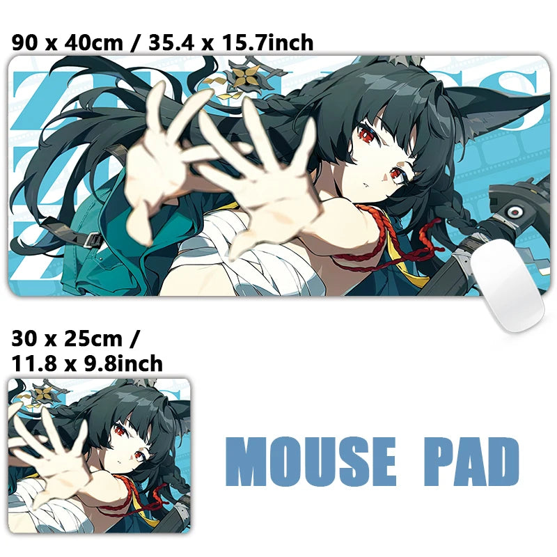 ZZZ Gaming Hoshimi Miyabi Ye Shunguang Mouse Pad Evelyn Ellen Zenless Zone Zero Keyboard Desk Mats XXL Anime Girls Mousepad