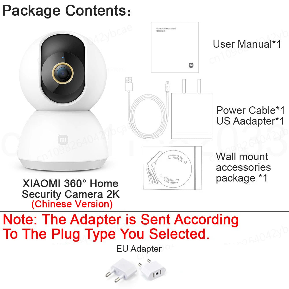 Xiaomi Smart Home Security Camera PTZ 2K – Color Night Vision, Two-Way Audio & AI Face Detection