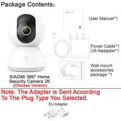 Xiaomi Smart Home Security Camera PTZ 2K – Color Night Vision, Two-Way Audio & AI Face Detection