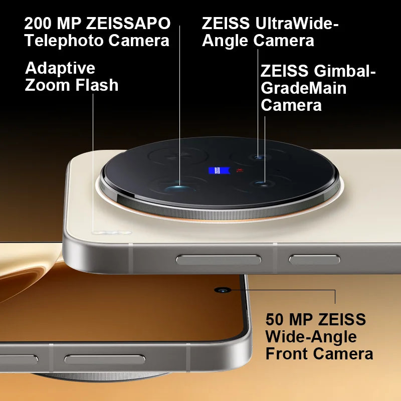 Vivo X300 Pro 5G smartphone android MediaTek Dimensity 9500  200MP Zeiss APO Super Telephoto Lens 6.78”AMOLED 120hz 6510mAh NFC
