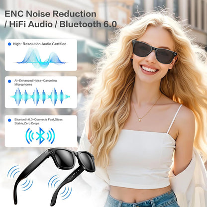 Smart AI Translation Glasses - Worldwide Explorer Edition (800W Camera, Waterproof)