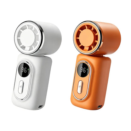 Portable Mini Fan Handheld Small Fan Cooling Turbo High Speed Fans 3000mAh 5 Speeds 180° Adjustable LED Display USB Rechargeable