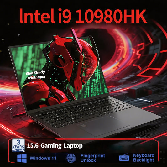 15.6" Intel Core i9 10980HK Windows 11 Pro Laptop Computer 32GB RAM 512GB 1TB 2TB SSD Portable Notebook PC Office Study Laptops