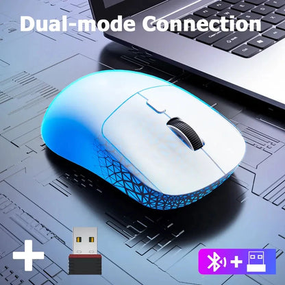 Best-Selling Mute Wireless Mouse 4-Color Rechargeable Ergonomic Game Mouse Dual-Mode Bluetooth Computer Game Mouse  Office Compu