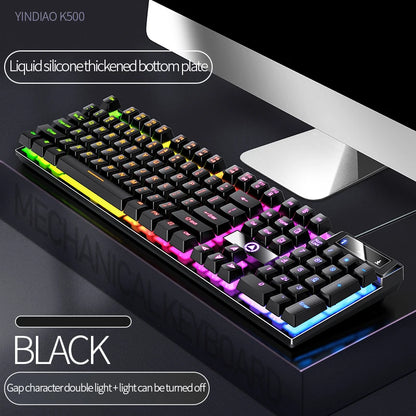 YINDIAO Professional Wired Gaming Keyboard - Universal PC/Office Layout