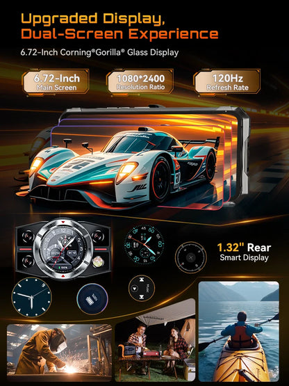 Rugged Smartphone 5G Cubot KingKong 11, 10200mAh Battery, Dimensity 7025, 6nm, 2.5GHz, 32GB RAM(16+16), 256GB ROM,108MP Camera