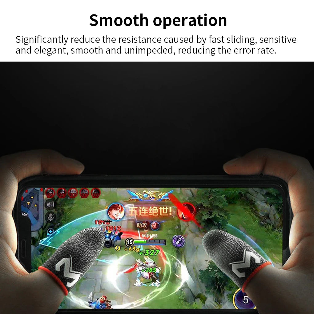 MEMO 2PCS Gaming Finger Sleeve Game Controller Finger Cover For PUBG Game Mobile Phone Touch Screen Sweatproof Fingertips Gloves