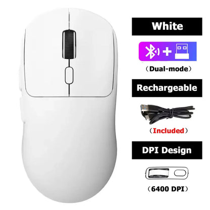 Best-Selling Mute Wireless Mouse 4-Color Rechargeable Ergonomic Game Mouse Dual-Mode Bluetooth Computer Game Mouse  Office Compu