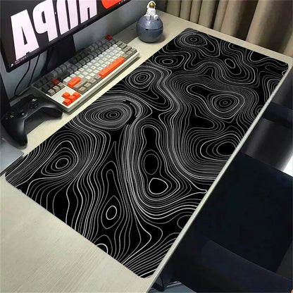 Topographic Mousepad Strata Liquid Mouse Pad Black 500x1000 Mat Gamer 900x400 Extended Pad Custom Mauseped Rubber Office Carpet