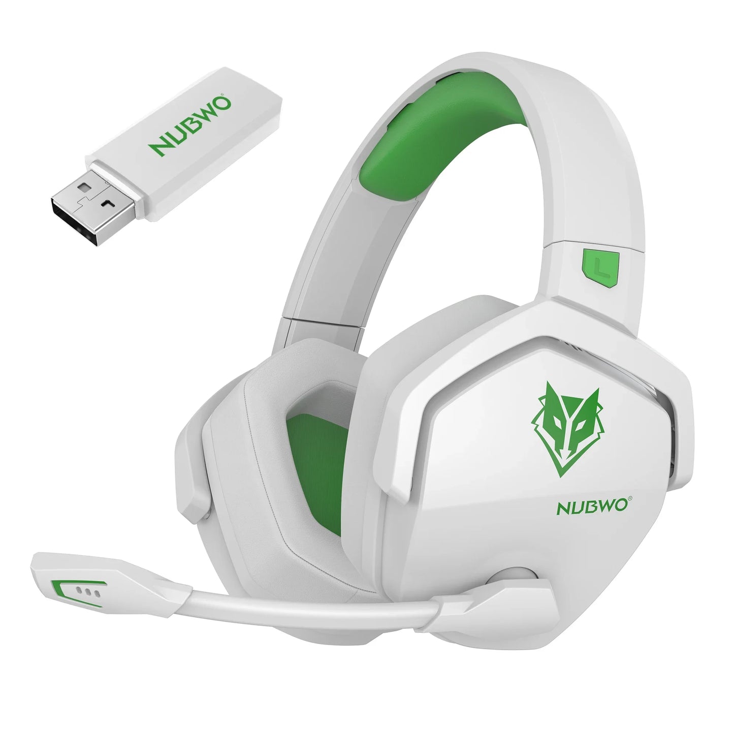 NUBWO G06 Dual Wireless Gaming Headphones 2.4GHz Bluetooth 5.3 Headsets Gamer with Microphone for PS5, PS4, PC, Mobile, Switch