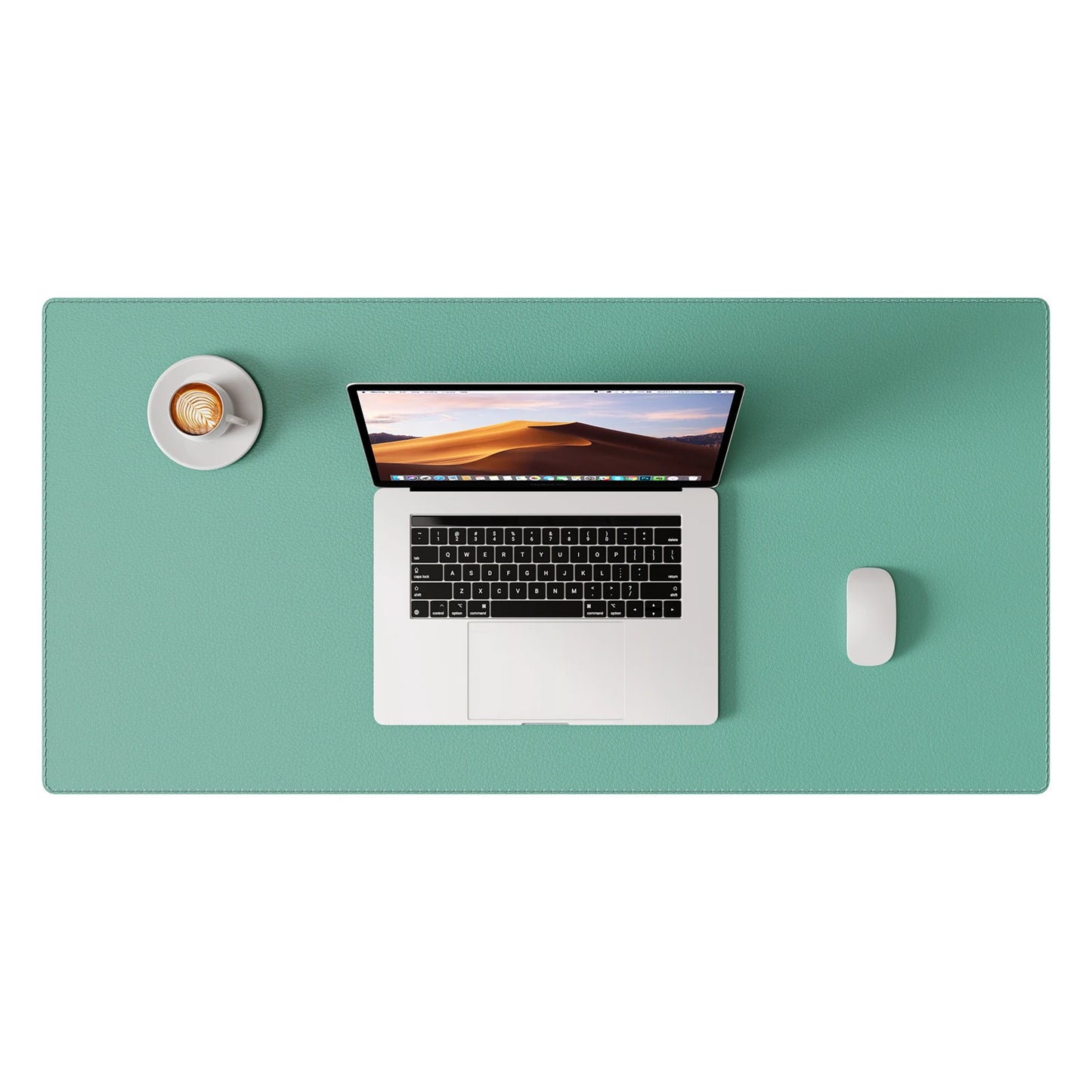 Desk Pad Protector, Mouse Pad, Office Desk Mat, Non-Slip with Stitched Edges PU Leather Desk Blotter for Office Home School