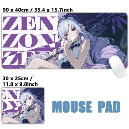 ZZZ Gaming Hoshimi Miyabi Ye Shunguang Mouse Pad Evelyn Ellen Zenless Zone Zero Keyboard Desk Mats XXL Anime Girls Mousepad