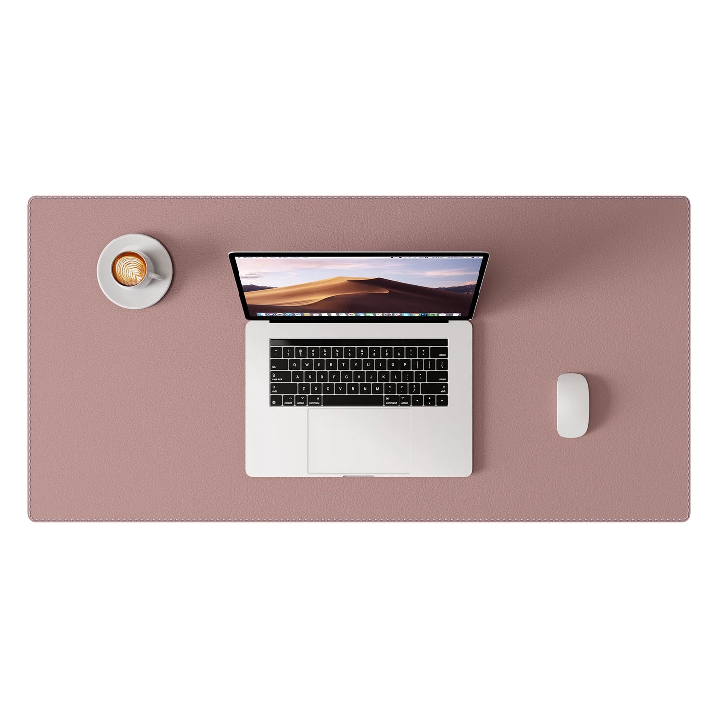 Desk Pad Protector, Mouse Pad, Office Desk Mat, Non-Slip with Stitched Edges PU Leather Desk Blotter for Office Home School