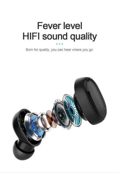 Premium TWS Wireless Bluetooth Earbuds with Charging Case