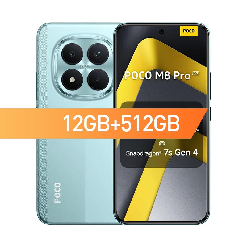 Mobile Phones POCO M8 Pro 5G Global Version Snapdragon 7s Gen 4 6.83' 1.5K 120Hz Display 6500mAh Battery 100W NFC