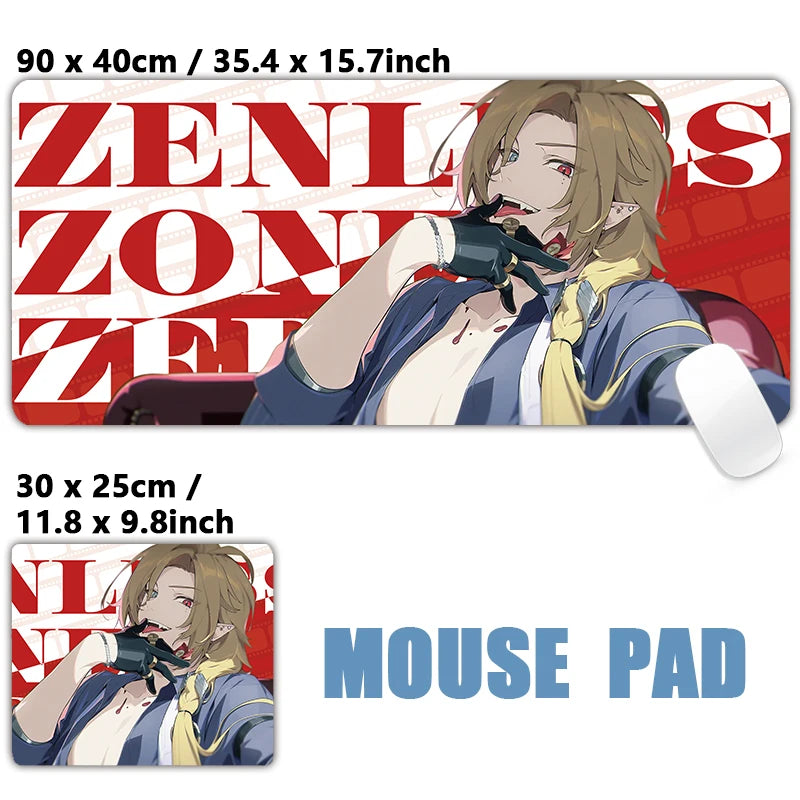 ZZZ Gaming Hoshimi Miyabi Ye Shunguang Mouse Pad Evelyn Ellen Zenless Zone Zero Keyboard Desk Mats XXL Anime Girls Mousepad