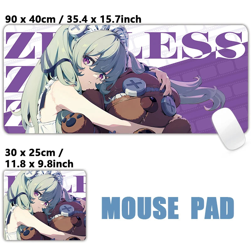 ZZZ Gaming Hoshimi Miyabi Ye Shunguang Mouse Pad Evelyn Ellen Zenless Zone Zero Keyboard Desk Mats XXL Anime Girls Mousepad