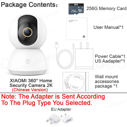 Xiaomi Smart Home Security Camera PTZ 2K – Color Night Vision, Two-Way Audio & AI Face Detection