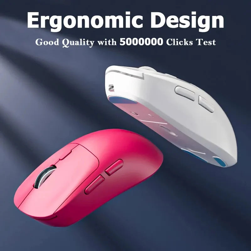 Best-Selling Mute Wireless Mouse 4-Color Rechargeable Ergonomic Game Mouse Dual-Mode Bluetooth Computer Game Mouse  Office Compu