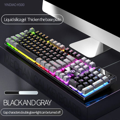 YINDIAO Professional Wired Gaming Keyboard - Universal PC/Office Layout