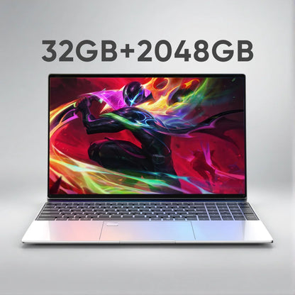 New 15.6 " Laptop Intel Core i9-9880H 32GB RAM 2TB SSD Ultra Slim Gaming Laptop 1920*1080 Windows 11 Office Study Home Use