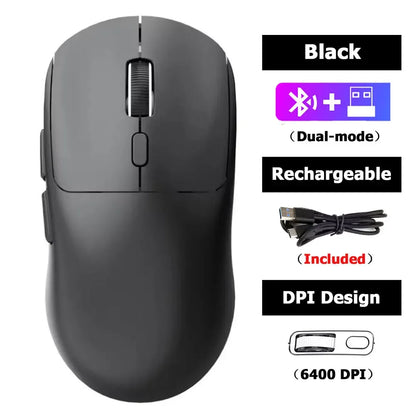Best-Selling Mute Wireless Mouse 4-Color Rechargeable Ergonomic Game Mouse Dual-Mode Bluetooth Computer Game Mouse  Office Compu