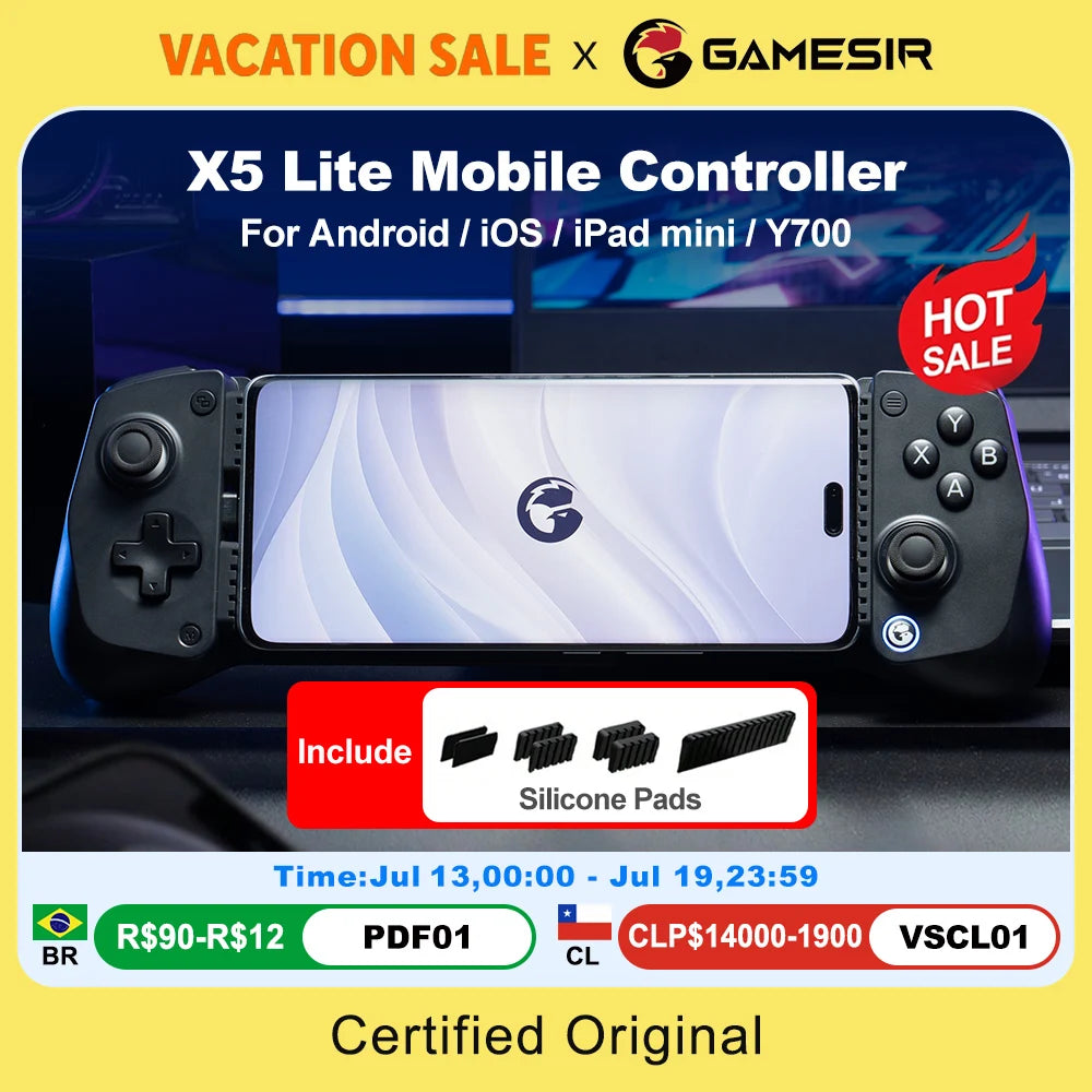 GameSir X5 Lite Mobile Gaming Controller Phone Gamepads for iPhone 16 15 Series IOS iPad Mini Y700 Android Tablet Controle