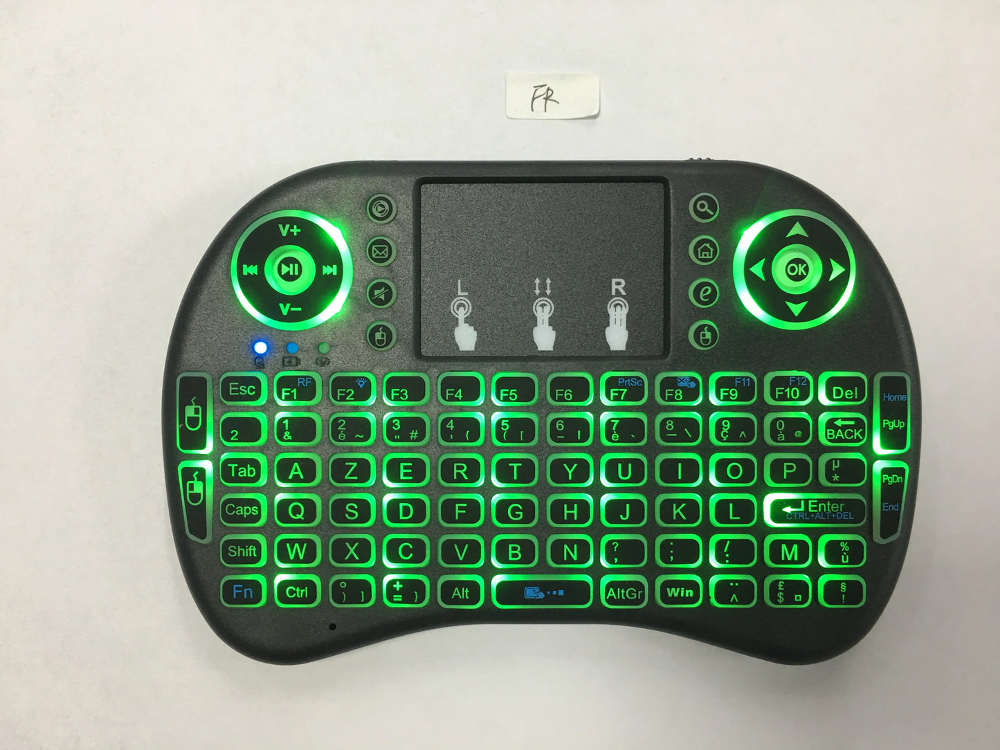 Air Mouse Backlit Mini Wireless Keyboard Azerty Spanish French Portuguese Russian Brazil Language With Touchpad N PC TV Box RGB