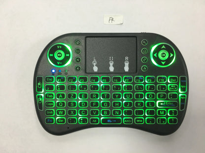 Air Mouse Backlit Mini Wireless Keyboard Azerty Spanish French Portuguese Russian Brazil Language With Touchpad N PC TV Box RGB
